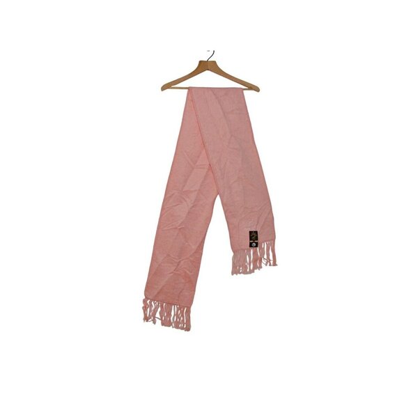 NEW Alpaca Camargo Pink Scarf Fringe Long Length 76x9" Warm Soft Winter Neck NWT - Picture 5 of 12